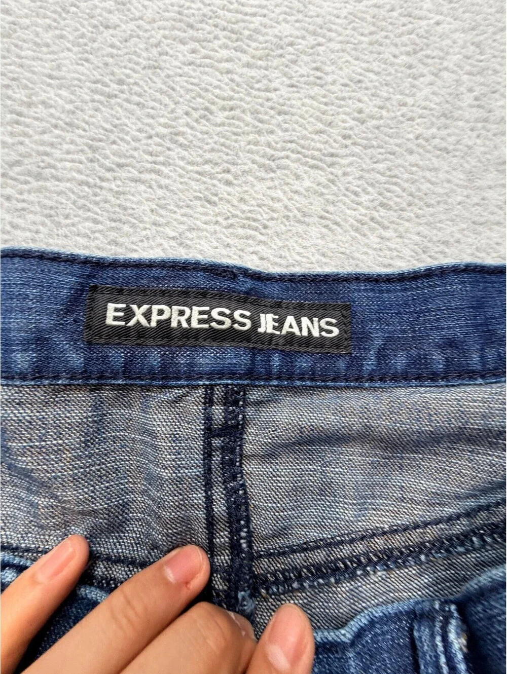 Express Mens Jeans Blake Loose Fit Straight Leg 36x32 Blue 1912
